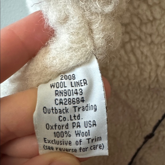 Outback Trading Company Bush Outfitters 100% Wool Large Button In Jacket Liner - Picture 2 of 14